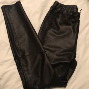 Black Faux Leather leggings